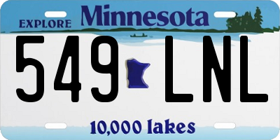 MN license plate 549LNL