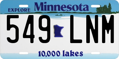 MN license plate 549LNM