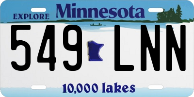 MN license plate 549LNN