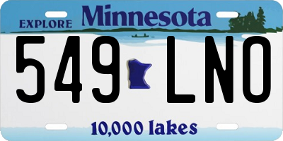 MN license plate 549LNO