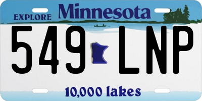 MN license plate 549LNP