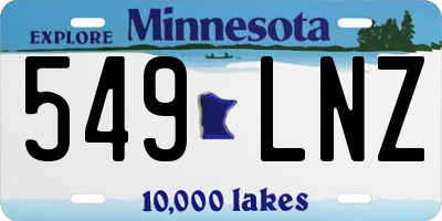 MN license plate 549LNZ