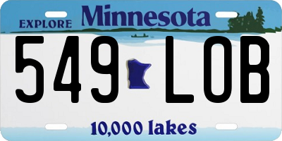 MN license plate 549LOB