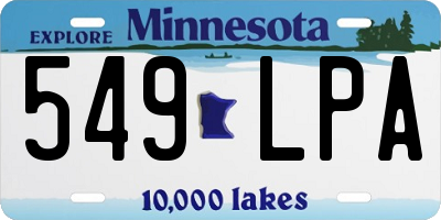 MN license plate 549LPA