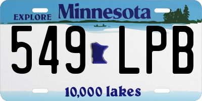 MN license plate 549LPB