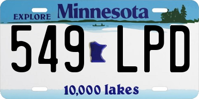 MN license plate 549LPD
