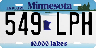 MN license plate 549LPH