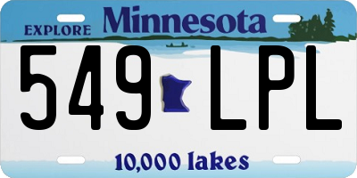 MN license plate 549LPL