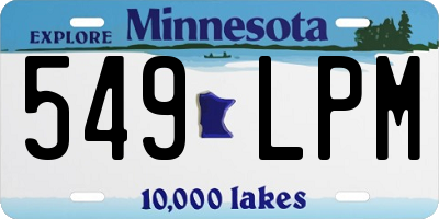 MN license plate 549LPM