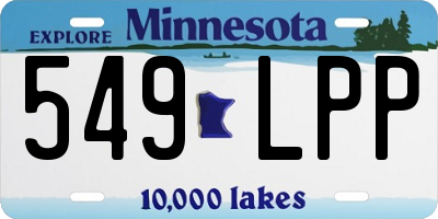 MN license plate 549LPP