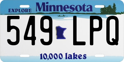 MN license plate 549LPQ