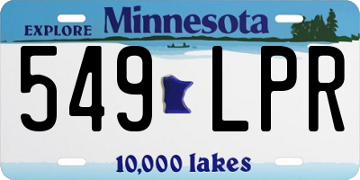 MN license plate 549LPR