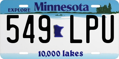 MN license plate 549LPU