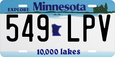 MN license plate 549LPV