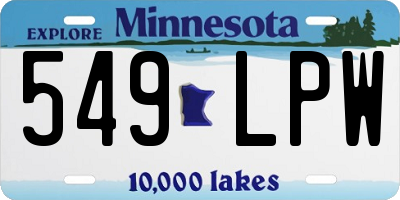 MN license plate 549LPW