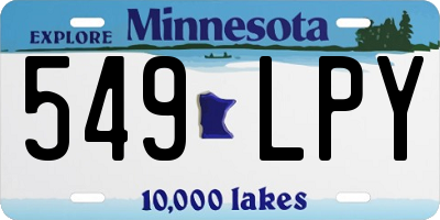 MN license plate 549LPY