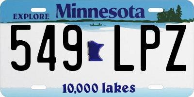 MN license plate 549LPZ