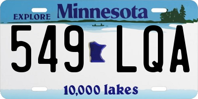 MN license plate 549LQA