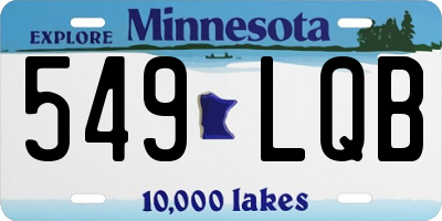 MN license plate 549LQB