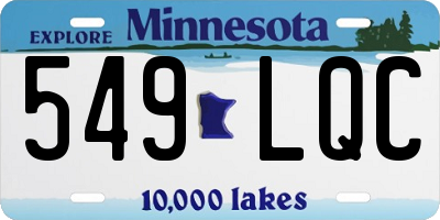 MN license plate 549LQC