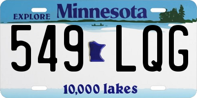MN license plate 549LQG
