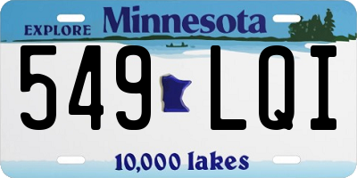 MN license plate 549LQI