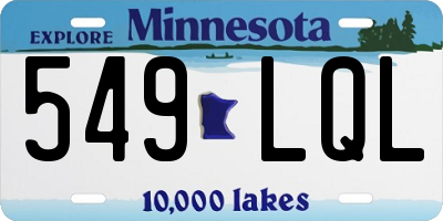 MN license plate 549LQL