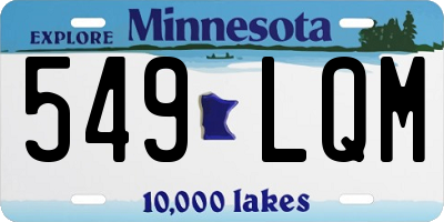 MN license plate 549LQM