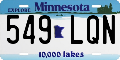 MN license plate 549LQN