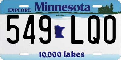 MN license plate 549LQO