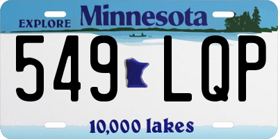 MN license plate 549LQP
