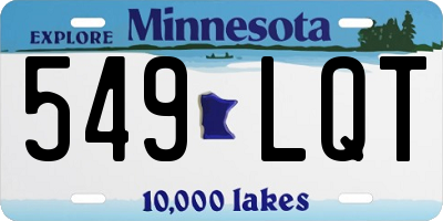 MN license plate 549LQT
