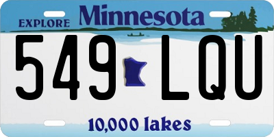 MN license plate 549LQU