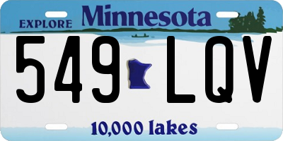 MN license plate 549LQV