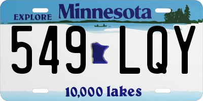 MN license plate 549LQY