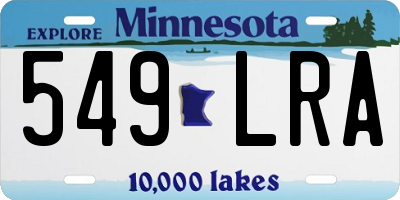MN license plate 549LRA