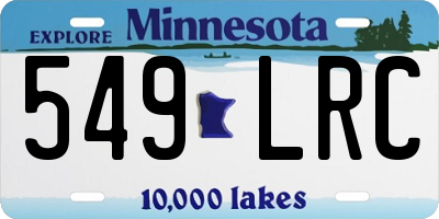MN license plate 549LRC