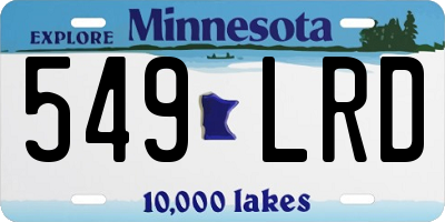 MN license plate 549LRD