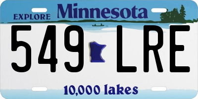 MN license plate 549LRE
