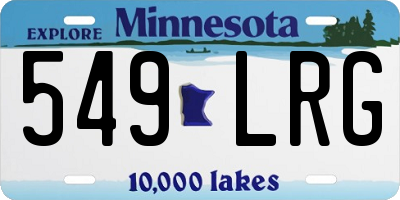 MN license plate 549LRG