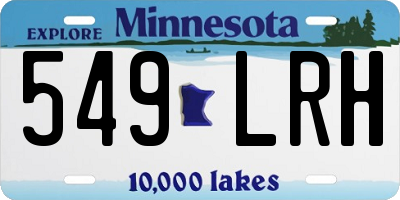 MN license plate 549LRH