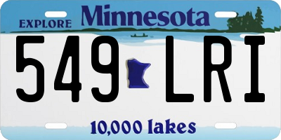 MN license plate 549LRI