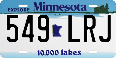 MN license plate 549LRJ