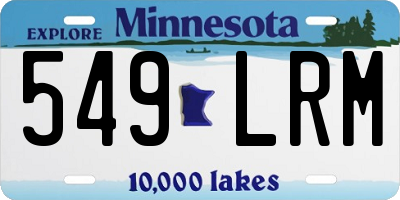 MN license plate 549LRM