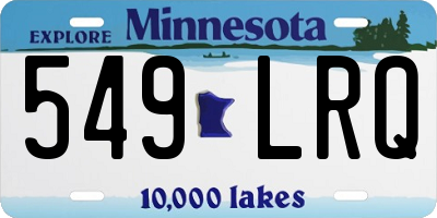 MN license plate 549LRQ