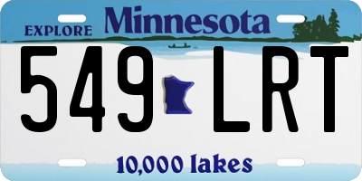 MN license plate 549LRT