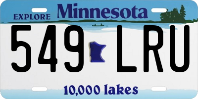 MN license plate 549LRU