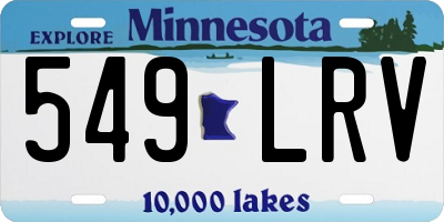 MN license plate 549LRV