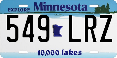 MN license plate 549LRZ