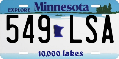 MN license plate 549LSA